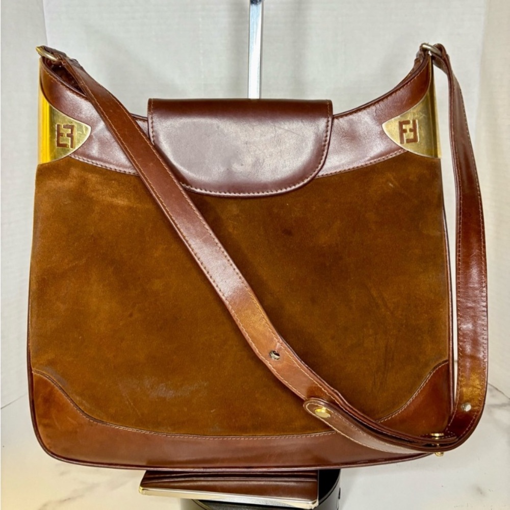 vtg Bettina Suede Bag w Rope Chain Strap • Italy - Picture 16 of 16